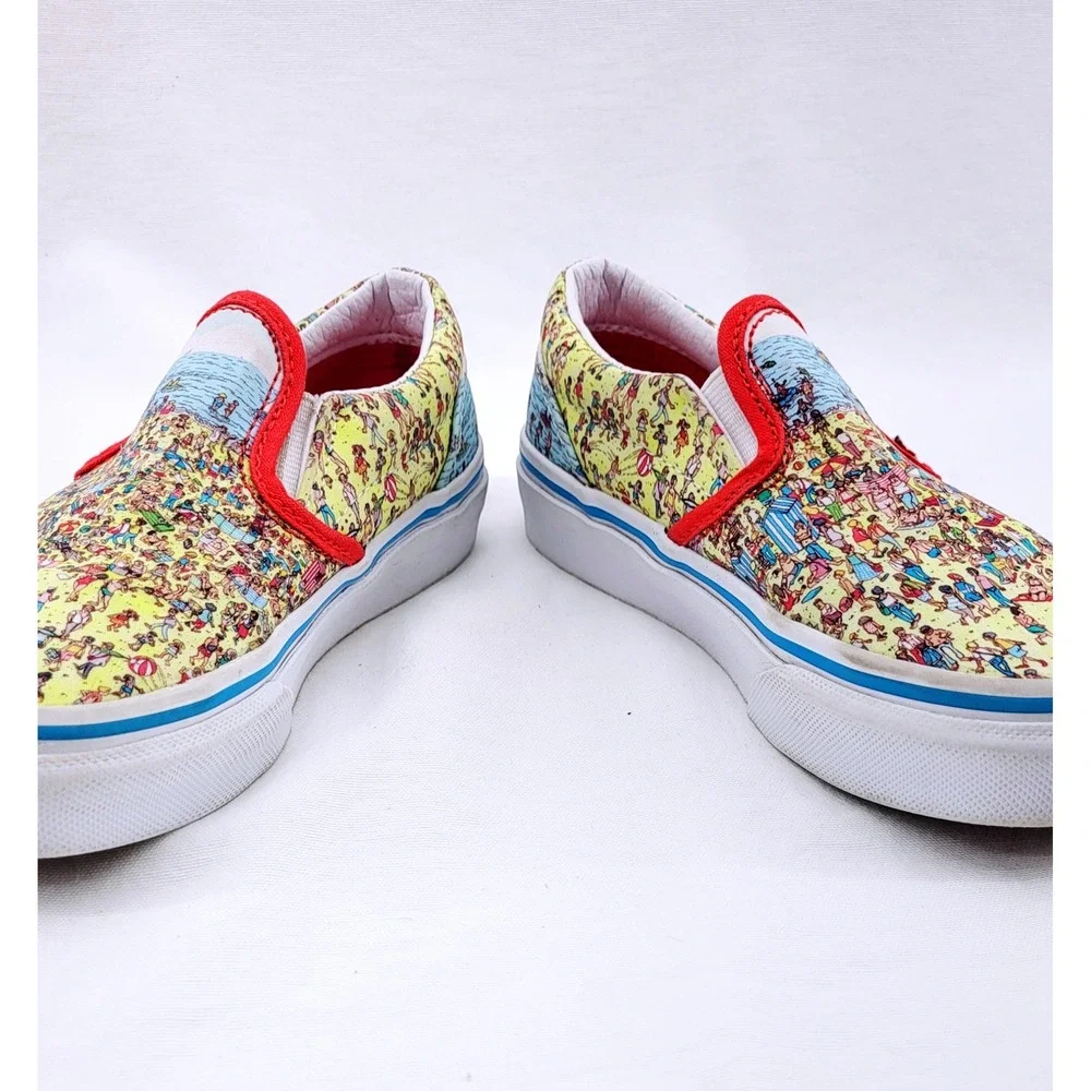 Vans Classic Slip-On Wheres Waldo Beach (Kids) - Size‎ 13